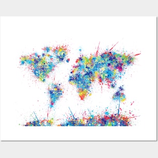 world map Posters and Art